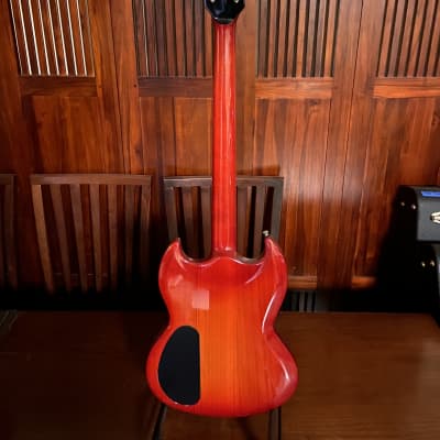 J.W. Van SG style neck through Electric guitar Cherry Burst image 22
