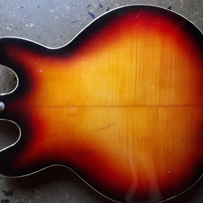 Klira Thinline Bass mid-1960s sunburst image 4