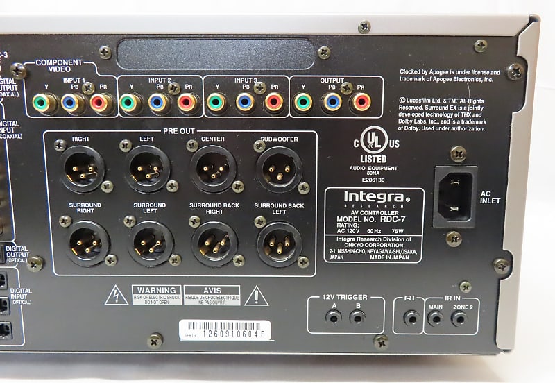 Onkyo Integra RDC-7 7.1 Channel A/V Controller Preamplifier | Reverb