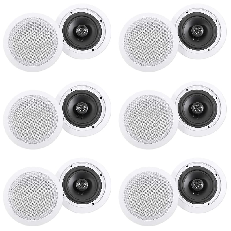 (12) Rockville HC655-16 6.5&quot; 500 Watt In-Ceiling Home Theater Speakers 16 Ohm  			
