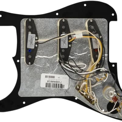 Fender Pre-Wired Strat Pickguard, Custom Shop Fat 50's SSS, Black 11 Hole PG image 2