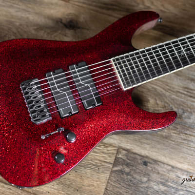 ESP LTD SC-608 Stephen Carpenter 8-String Baritone Guitar w/ Case – Red Sparkle image 9