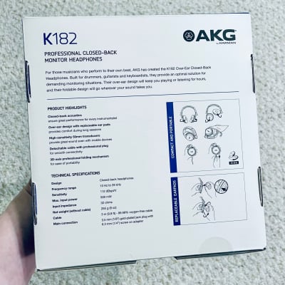 AKG K182 Closed-Back On-Ear Reference Monitor Headphones 2010s - Black image 5