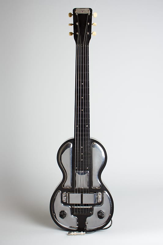 Premiervox Spanish Solid Body Electric Guitar, made by Rickenbacker,  c. 1938, original black hard shell case. image 1