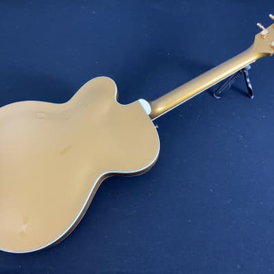 Video! Unreleased 1993 Gibson R+D Chet Atkins Country Gentleman 100th Anniversary 1994 - All Gold w/ Diamond Headstock + Block Inlays image 12