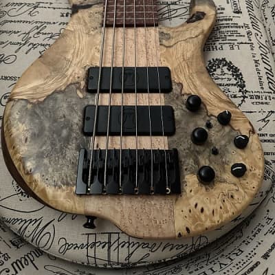Muckelroy HMC Fretless 6 String 2014 - Buckeye Burl image 10