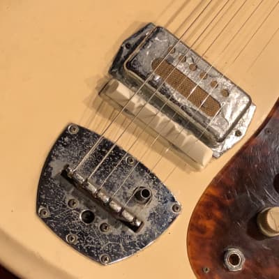 c.1960s-1970s Guyatone LG-50T Mosrite Style MIJ Vintage Guitar  “Ivory” image 6