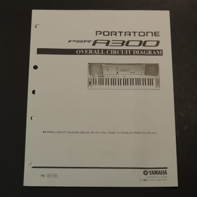 Portatone PSR-A300 Overall Circuit Diagram [Three Wave Music]