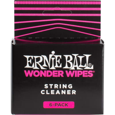 Ernie Ball 4277 Wonder Wipes String Cleaner, 6 Pack for sale