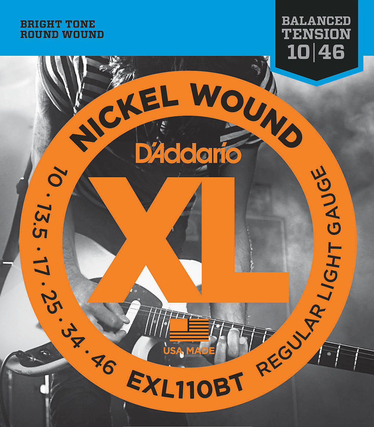 D'Addario EXL110BT Nickel Wound Electric Guitar Strings, Balanced Tension Regul