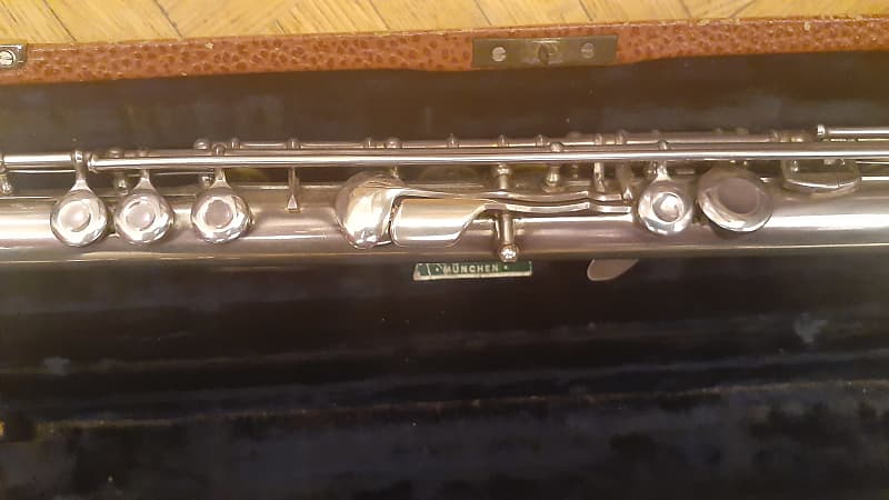 Very RARE August Richard Hammig RECITAL Professional Handmade Solid Silver  German C Flute Plated Reform Head Joint Wave Adler Wing Headjoint Split-E  ...