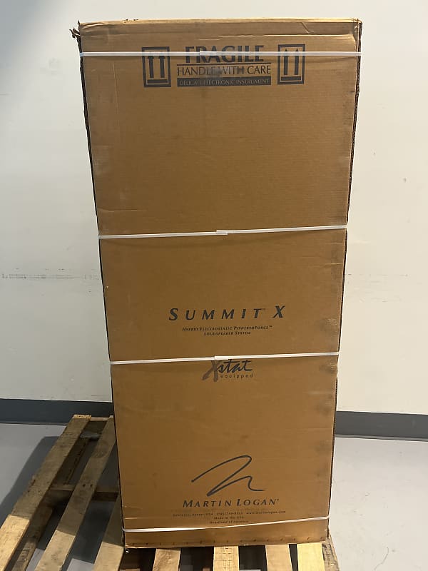 Martin Logan Summit X Hybrid Electrostatic Loudspeaker Zebrawood - Single - NEW  			