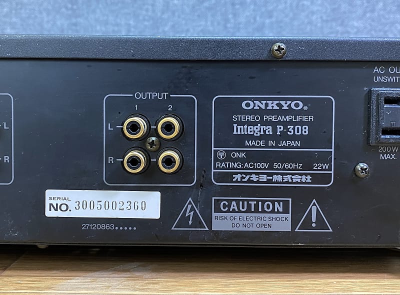 Onkyo Integra P-308 Stereo Control Amplifier in Excellent Working 