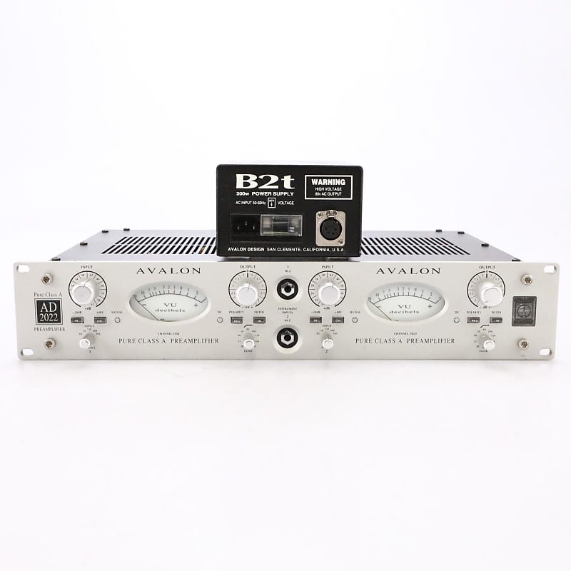 Avalon AD2022 Pure Class A Dual Channel Mic Preamp w/ Mogami