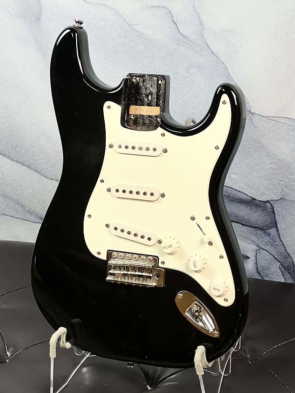 Squier Loaded Stratocaster Body Black Finish | Reverb