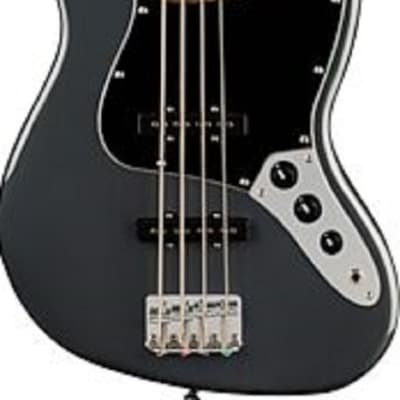 Squier Affinity Series Jazz Bass Laurel Fingerboard Black Pickguard, Charcoal Frost Metallic image 8