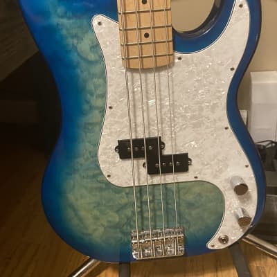 Gamma Custom Shop 4-string Blue/green burst Bass image 8