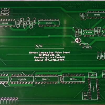 Rhodes Chroma DVB clone Dual Voice Board - printed circuit board ONLY