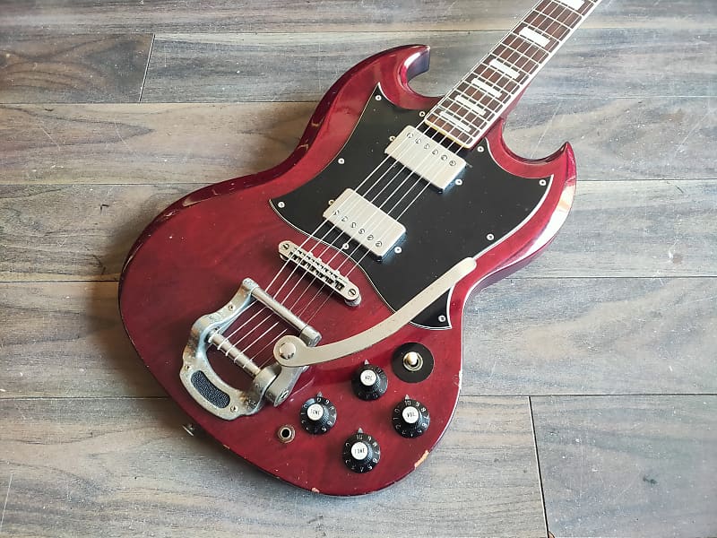 1976 Greco Japan SG-400T Vintage SG (Cherry Red w/Vibrato) | Reverb Norway