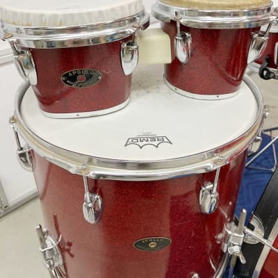Vintage 1960s Apollo Made In Japan Drum Set in Red Sparkle image 8
