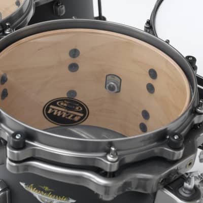 Tama MAT1008U-FBK Starclassic Maple Lacquer Rack Tom 10" x 8" - Flat Black/Smoked Black Nickel HW image 4