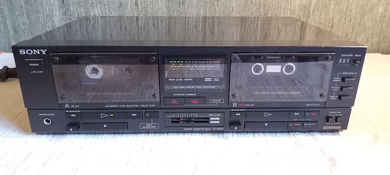 Sony TC-W550 Dual Tape Deck Cassette Deck Excellent Cosmetic Condition Tested Working Japan 80s image 1
