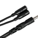 Hosa YMP-234 Y Cable, 1/4 in TRS to Dual 3.5 mm TRSF
