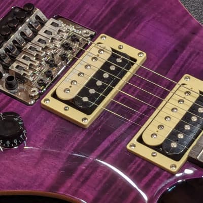 PRS 2017 SE Custom 24 Purple Violet Flame Top Floyd Rose MIK | Reverb