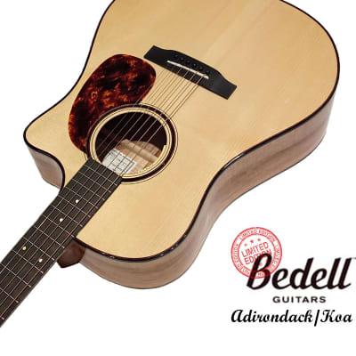 Bedell Limited Edition Dreadnought Cutaway Adirondack Spruce Figured Koa handcrafted electronics guitar image 3