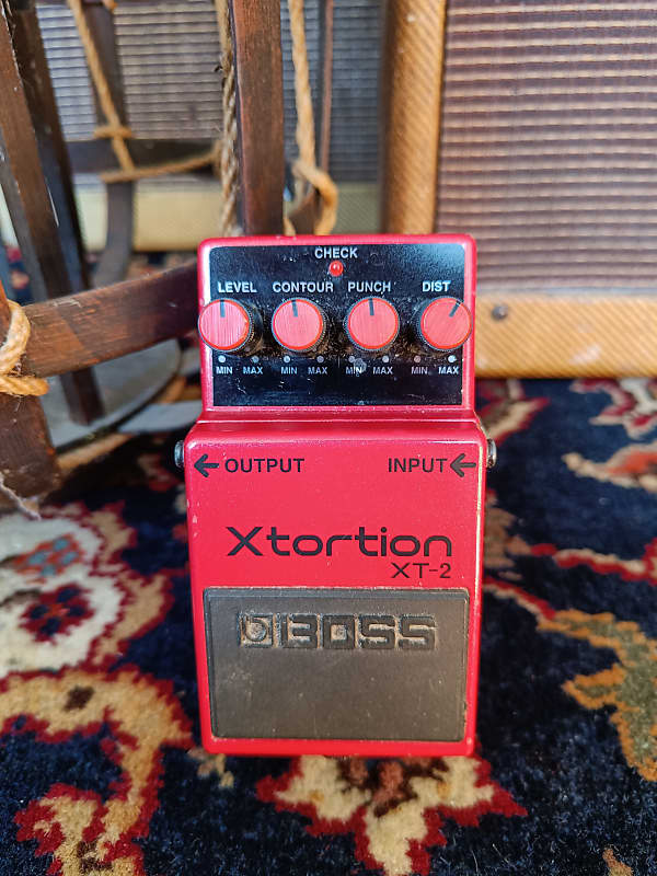 Boss XT-2 Xtortion (Silver Label) 1996 - 1998 - Red | Reverb