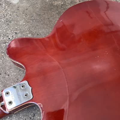 Teisco Vintage Hollowbody Electric Guitar 1960s - Red image 12