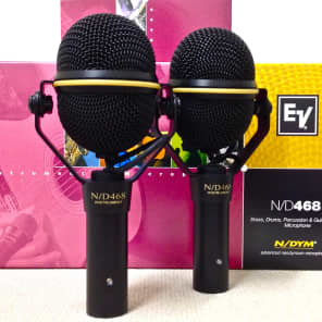 Two EV N/D468 microphones MINT, w/ original boxes GREAT MICS, GREAT DEAL  Electro-Voice nd 468