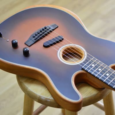 Fender American Acoustasonic Telecaster In Sunburst Electro Acoustic Guitar Incl Deluxe Gig Bag image 3