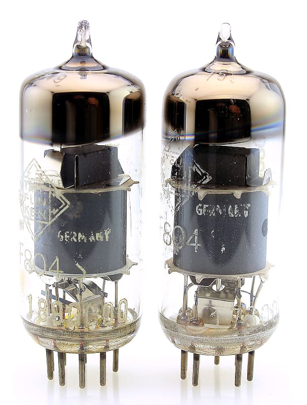 2 pcs. 1960's TELEFUNKEN <> EF804S VACUUM TUBES - TEST EXCELLENT