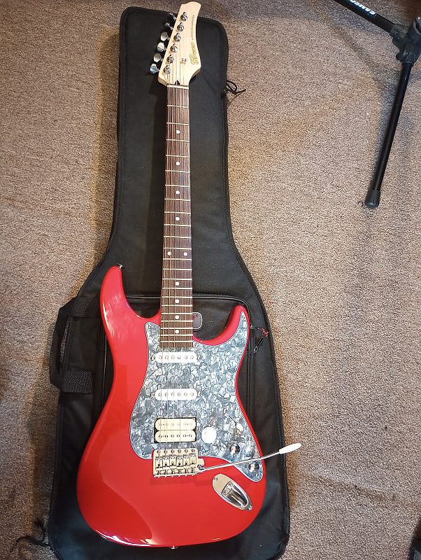 Made in Japan Greco WS-STD Supreme sound buster - Red modified with  DiMarzio Fortitude Joe duplantier