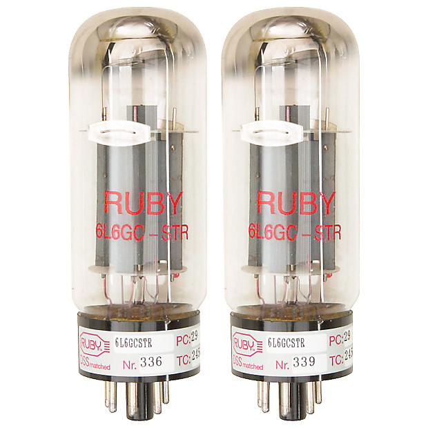 Ruby 6L6GCMSTR Matched Pair Duet 6L6 Amp Tubes 50 MSRP Reverb