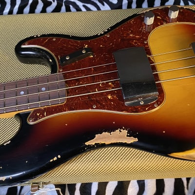 NEW! 2024 Fender 64 Precision Bass Relic 3-Tone Sunburst - Custom Shop - Authorized Dealer - 9 lbs - R133707 image 6