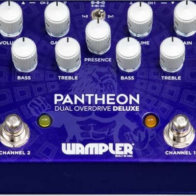 Wampler Pantheon Deluxe Dual Overdrive Guitar Effects Pedal image 4