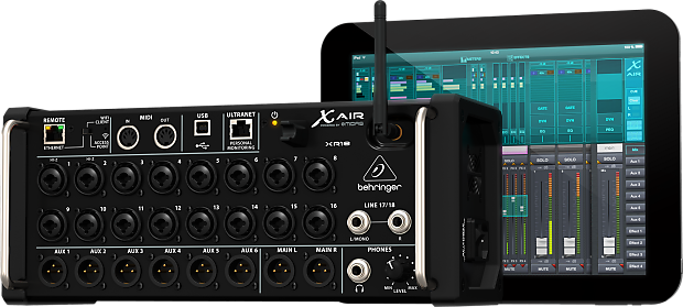 Behringer XR18 X Air Digital Mixer Bundle with Gator Bag Behringer XR18 X Air Digital Mixer Bundle with Gator Bag