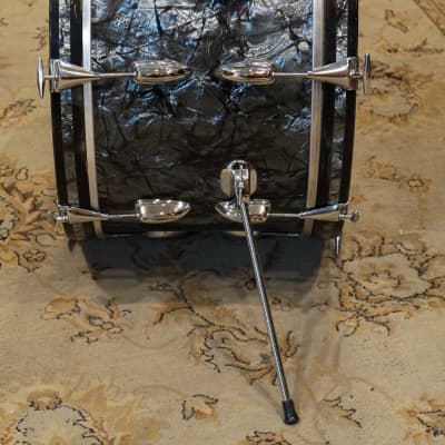 Slingerland 12/14/20" Drum Set - 1960s Black Diamond Pearl image 12