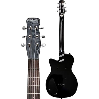 Silvertone Electric Solid Body Guitar - Black, 1303 Reissue image 4