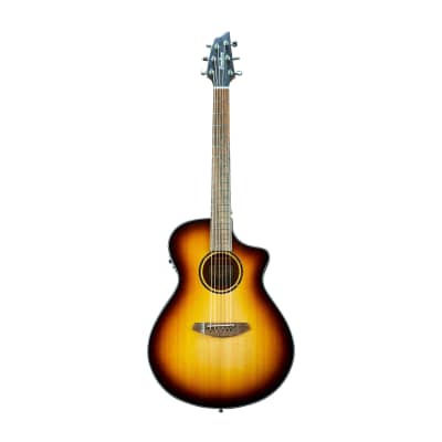 Breedlove Discovery S Concert Edgeburst CE Red Cedar African Mahogany Soft Cutaway 6-String Acoustic Electric Guitar with Slim Neck and Pinless Bridge (Right-Handed, Natural Gloss) image 1