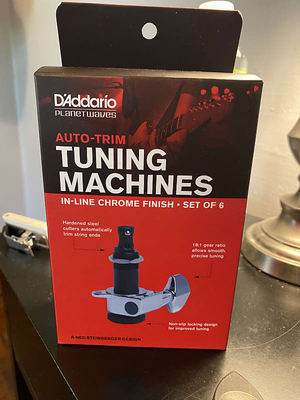 D'Addario Tuning Machines 6 In Lines 2022 Chrome Reverb
