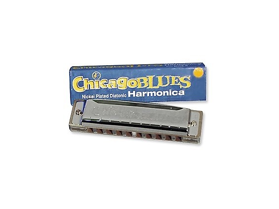 Chicago Blues Harmonica Key of A. Nickel Plated Diatonic image 1