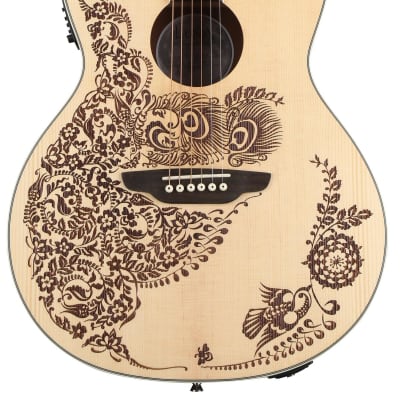 Luna henna oasis acoustic shop electric guitar