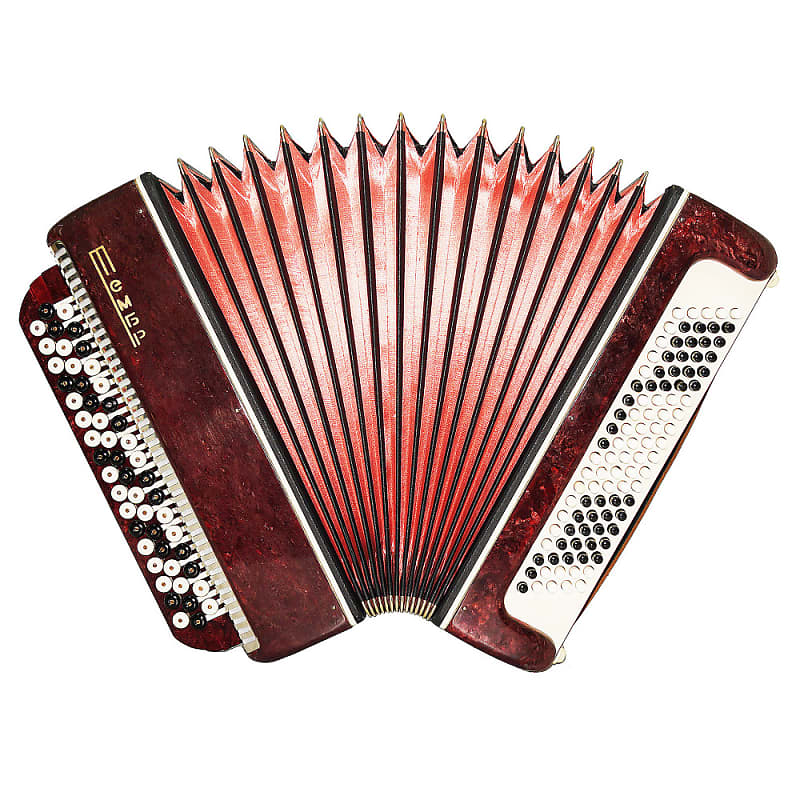 3 Row Button Accordion Bayan Tembr made in Russia incl New Reverb