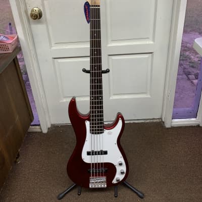 Austin 5 String Electric Bass Guitar- RED - Fire Sale BC105 LOCAL PICKUP for sale