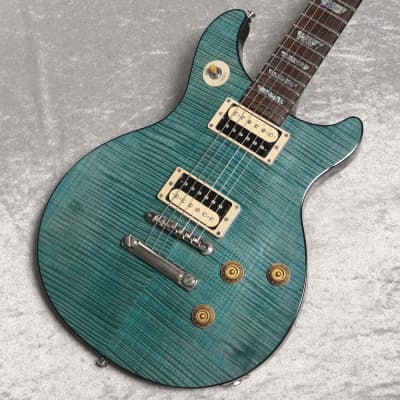 Gibson Custom Shop Tak Matsumoto DC Standard Flame Top Aqua Blue