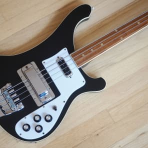 1976 Rickenbacker 4001 Fretless Electric Bass Guitar Jetglo, 100% Original. 4003 Clean, Stock w/ ohc image 1