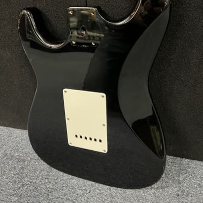Unbranded Stratocaster Strat Electric guitar body w/loaded pickguard- Black  Squier? 5lbs 12oz image 5
